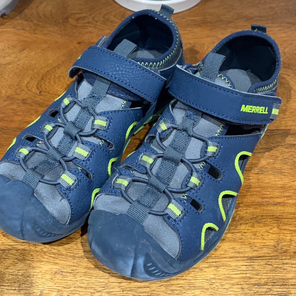 Merrell Kids' Navy and Lime Water Shoes